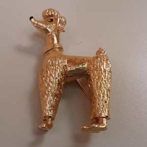 Marcel Boucher Gold Tone Poodle Pin / Brooch